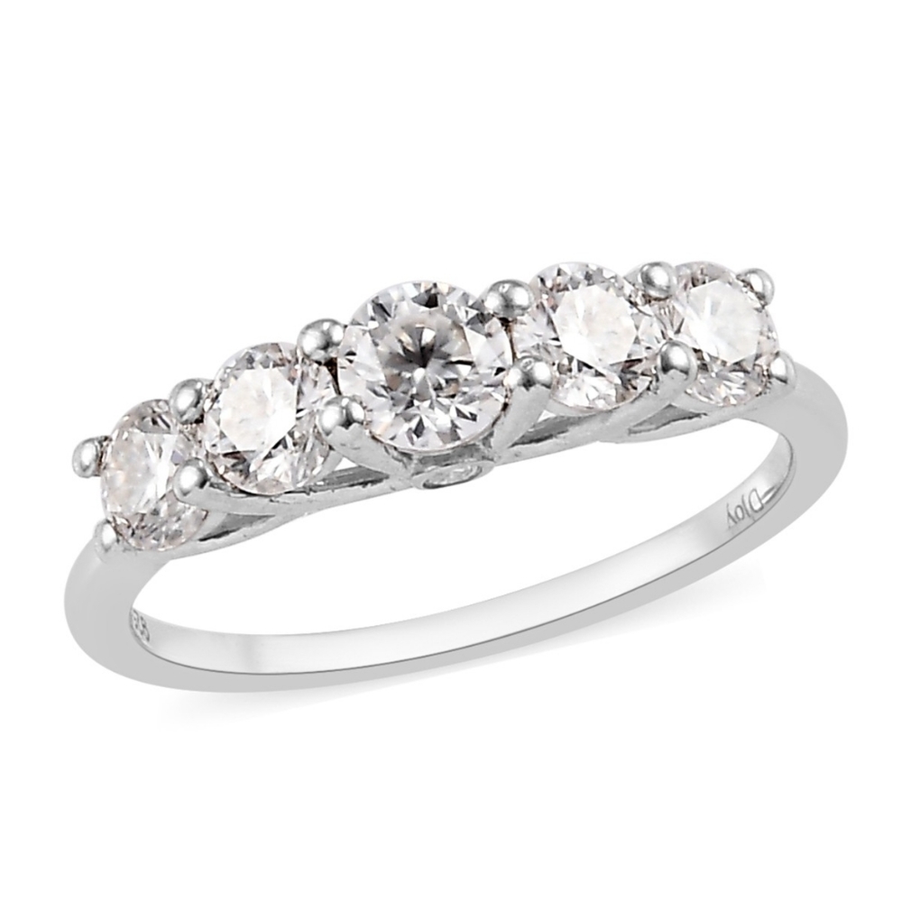 MOISSANITE 5 STONE RING